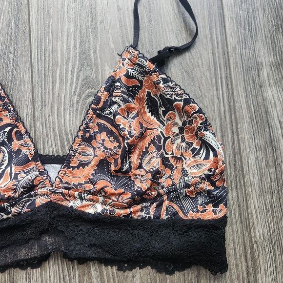 Free People Printed Lace Bralette Small - Picture 3 of 6